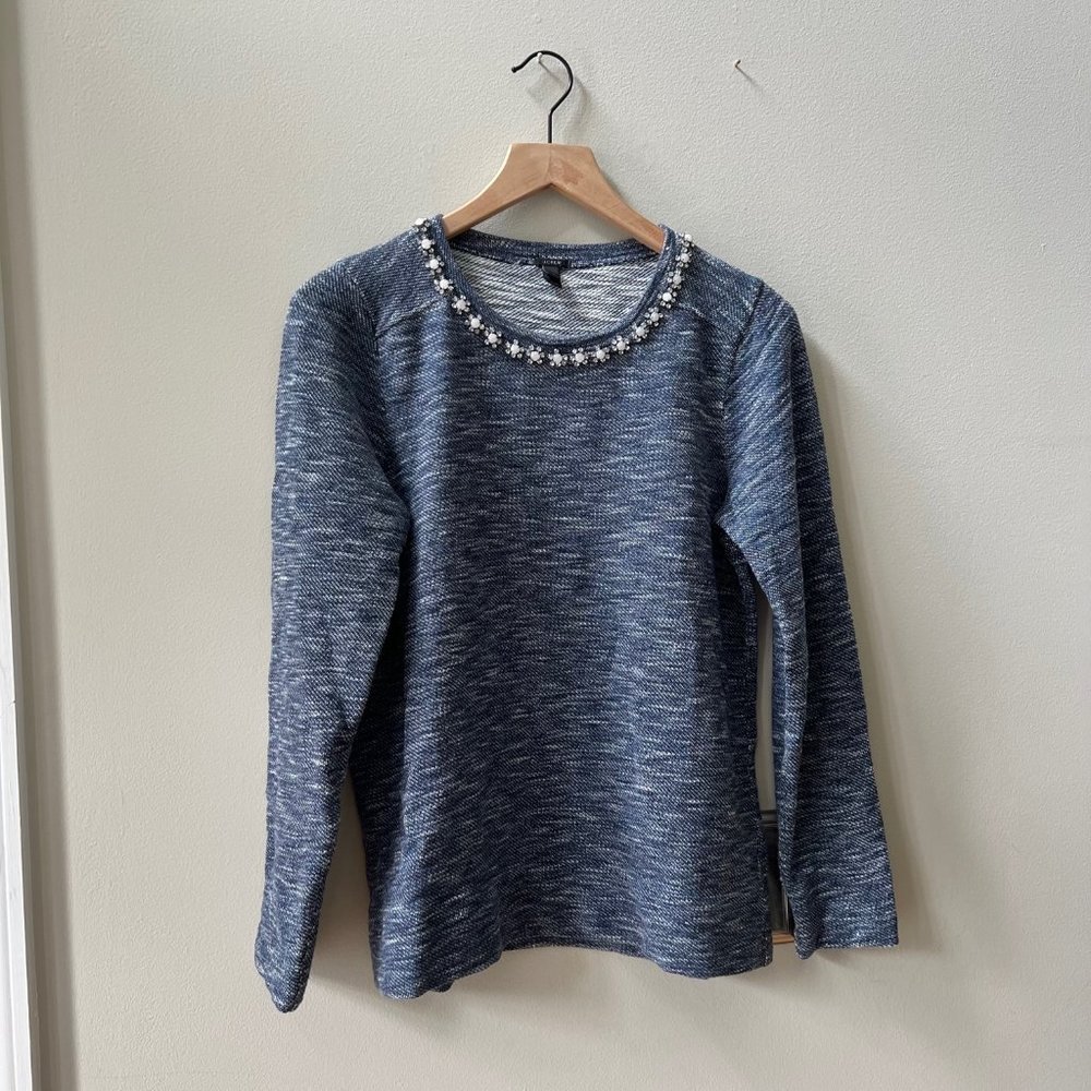 J.CREW Classic Jeweled Sweater Embellished